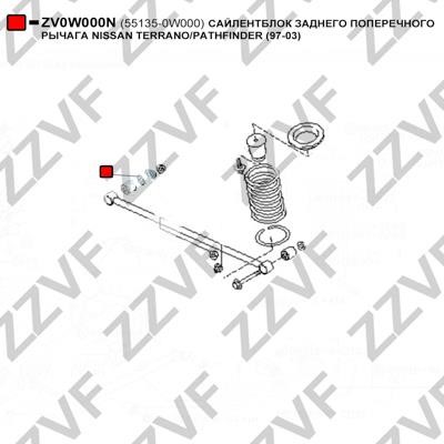 Tuleja tylnego wahacza poprzecznego ZZVF ZV0W000N