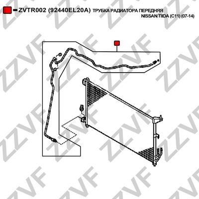 High Pressure Line, air conditioning ZZVF ZVTR002