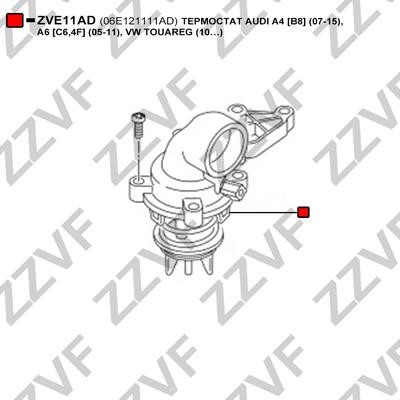 Termostat, środek chłodzący ZZVF ZVE11AD