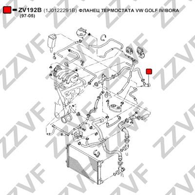 ZZVF ZV192B Фланец охлаждающей жидкости ZV192B: Отличная цена - Купить в Польше на 2407.PL!