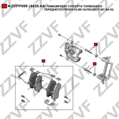 ZZVF ZVPP099 Repair Kit, brake caliper ZVPP099: Buy near me in Poland at 2407.PL - Good price!
