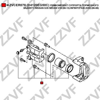 ZZVF ZVCER078 Ремонтний комплект, гальмівний супорт ZVCER078: Приваблива ціна - Купити у Польщі на 2407.PL!