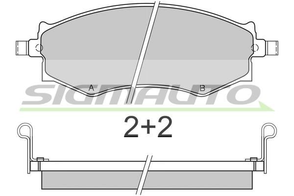 Sigmauto SPA572 Brake Pad Set, disc brake SPA572: Buy near me in Poland at 2407.PL - Good price!