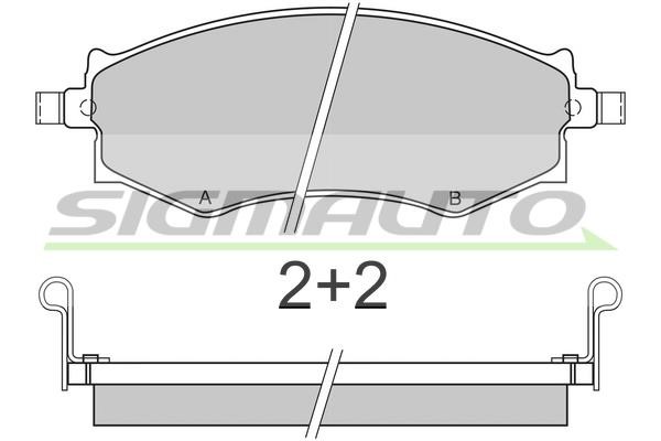 Sigmauto SPA572 Brake Pad Set, disc brake SPA572: Buy near me in Poland at 2407.PL - Good price!