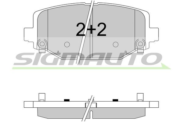 Sigmauto SPB544 Brake Pad Set, disc brake SPB544: Buy near me in Poland at 2407.PL - Good price!