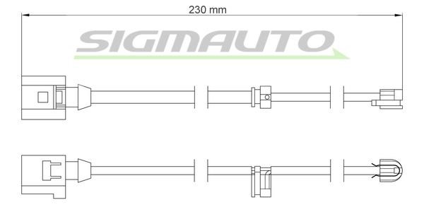 Sigmauto WI0709 Warning contact, brake pad wear WI0709: Buy near me in Poland at 2407.PL - Good price!