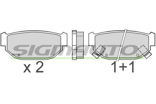 Sigmauto SPA346 Brake Pad Set, disc brake SPA346: Buy near me in Poland at 2407.PL - Good price!