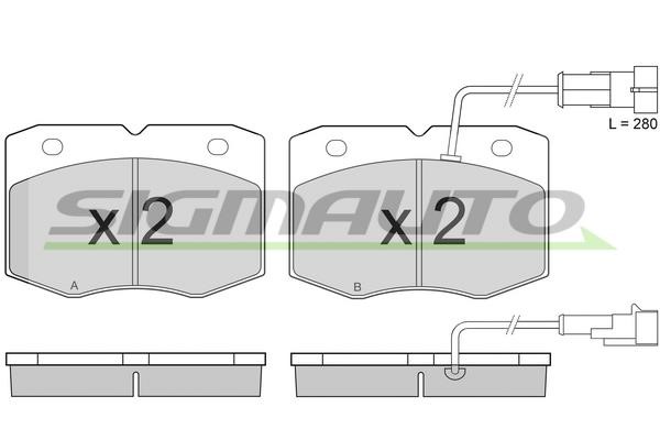Sigmauto SPA949 Brake Pad Set, disc brake SPA949: Buy near me in Poland at 2407.PL - Good price!