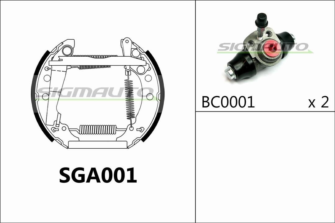 Sigmauto SGA001 Bremsbackensatz SGA001: Kaufen Sie zu einem guten Preis in Polen bei 2407.PL!