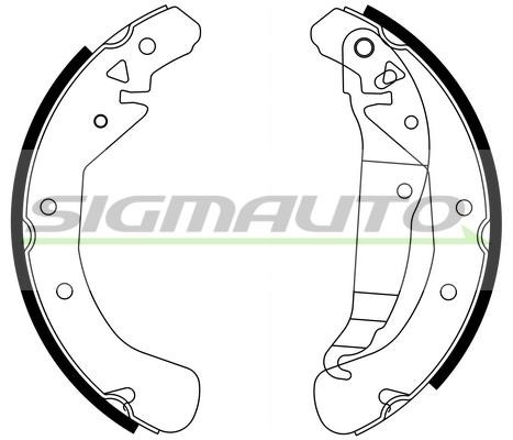 Sigmauto SFA358 Brake shoe set SFA358: Buy near me in Poland at 2407.PL - Good price!