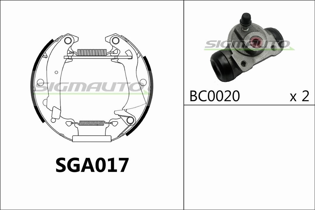 Sigmauto SGA017 Bremsbackensatz SGA017: Kaufen Sie zu einem guten Preis in Polen bei 2407.PL!