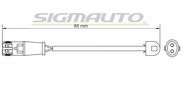 Sigmauto WI0653 Warning contact, brake pad wear WI0653: Buy near me in Poland at 2407.PL - Good price!