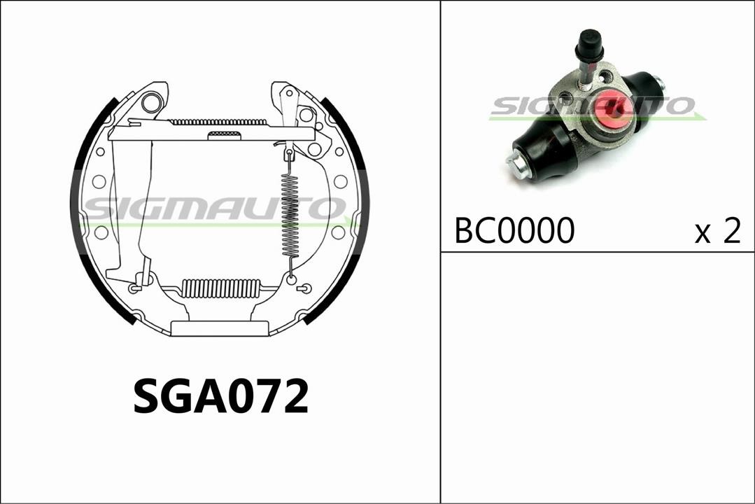 Sigmauto SGA072 Колодки тормозные барабанные, комплект SGA072: Отличная цена - Купить в Польше на 2407.PL!