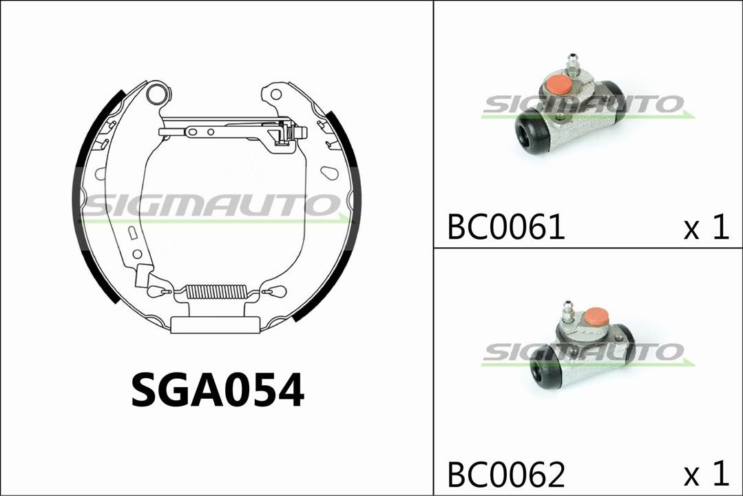 Sigmauto SGA054 Колодки тормозные барабанные, комплект SGA054: Отличная цена - Купить в Польше на 2407.PL!
