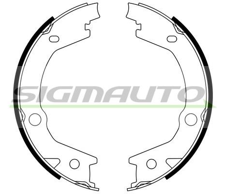 Sigmauto SFA765 Parking brake shoes SFA765: Buy near me in Poland at 2407.PL - Good price!