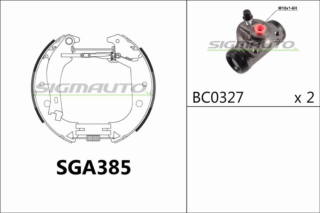 Sigmauto SGA385 Колодки тормозные барабанные, комплект SGA385: Купить в Польше - Отличная цена на 2407.PL!