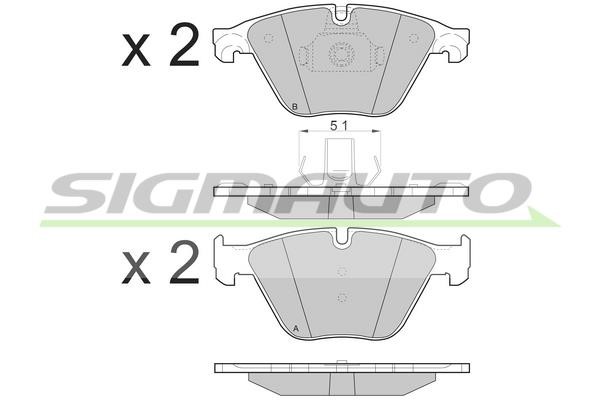 Sigmauto SPB500 Brake Pad Set, disc brake SPB500: Buy near me in Poland at 2407.PL - Good price!