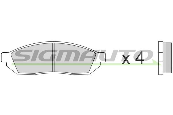 Sigmauto SPA176 Гальмівні колодки, комплект SPA176: Приваблива ціна - Купити у Польщі на 2407.PL!