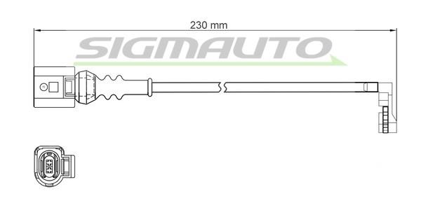Sigmauto WI0974 Warning contact, brake pad wear WI0974: Buy near me in Poland at 2407.PL - Good price!
