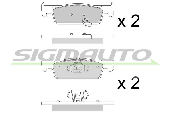 Sigmauto SPB798 Тормозные колодки дисковые, комплект SPB798: Отличная цена - Купить в Польше на 2407.PL!