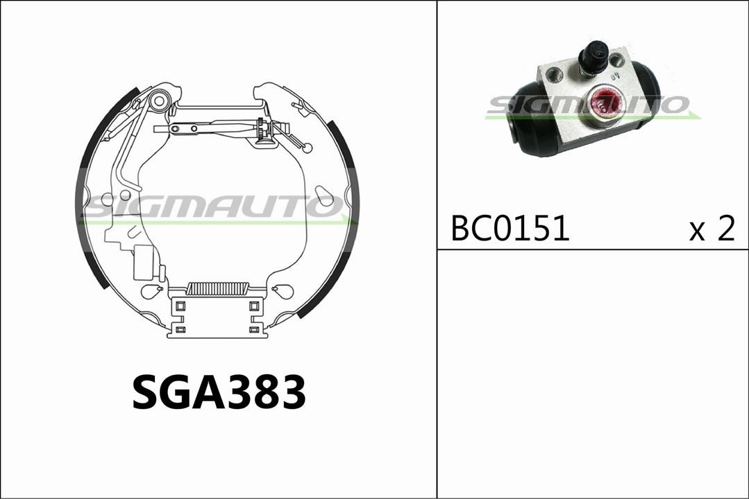 Sigmauto SGA383 Колодки тормозные барабанные, комплект SGA383: Отличная цена - Купить в Польше на 2407.PL!