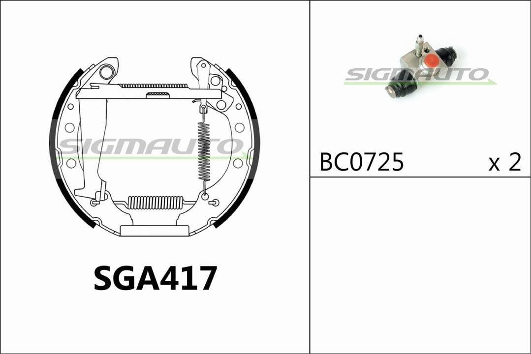 Sigmauto SGA417 Bremsbackensatz SGA417: Kaufen Sie zu einem guten Preis in Polen bei 2407.PL!