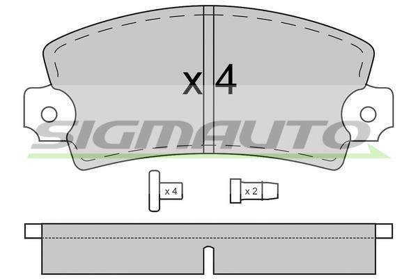 Sigmauto SPA018 Brake Pad Set, disc brake SPA018: Buy near me in Poland at 2407.PL - Good price!