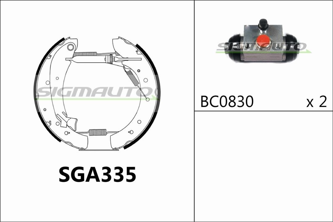 Sigmauto SGA335 Колодки тормозные барабанные, комплект SGA335: Отличная цена - Купить в Польше на 2407.PL!