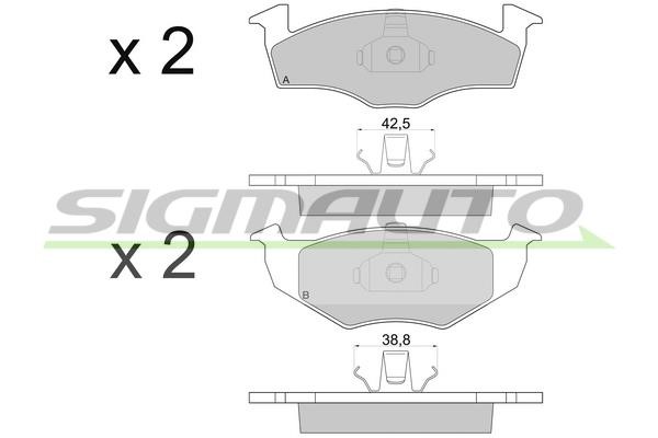 Sigmauto SPA672 Brake Pad Set, disc brake SPA672: Buy near me in Poland at 2407.PL - Good price!