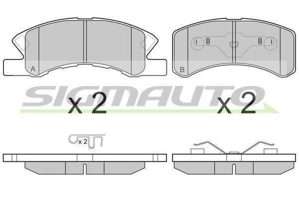 Sigmauto SPB190 Brake Pad Set, disc brake SPB190: Buy near me in Poland at 2407.PL - Good price!