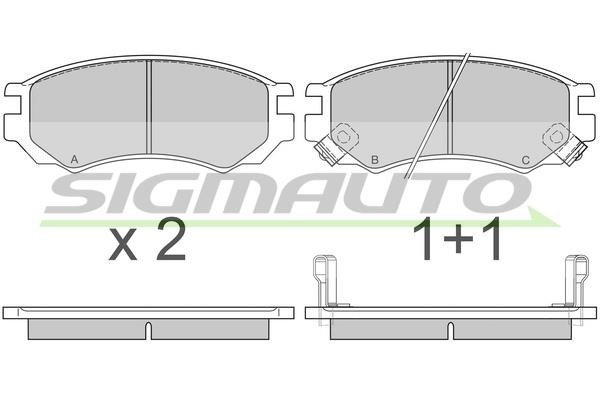 Sigmauto SPA512 Brake Pad Set, disc brake SPA512: Buy near me in Poland at 2407.PL - Good price!