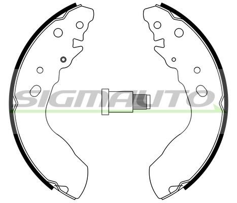 Sigmauto SFA915 Brake shoe set SFA915: Buy near me in Poland at 2407.PL - Good price!