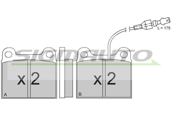 Sigmauto SPA131 Brake Pad Set, disc brake SPA131: Buy near me in Poland at 2407.PL - Good price!