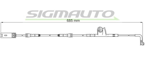 Sigmauto WI0637 Warning contact, brake pad wear WI0637: Buy near me at 2407.PL in Poland at an Affordable price!