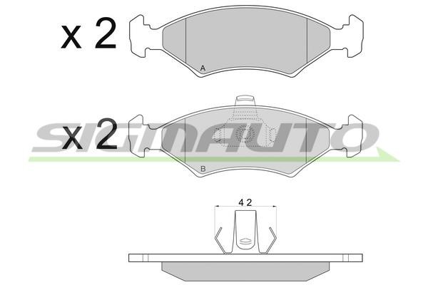 Sigmauto SPA675 Brake Pad Set, disc brake SPA675: Buy near me in Poland at 2407.PL - Good price!