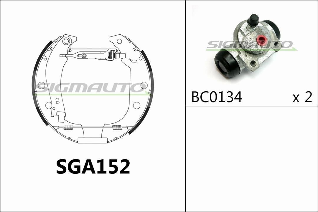 Sigmauto SGA152 Bremsbackensatz SGA152: Kaufen Sie zu einem guten Preis in Polen bei 2407.PL!