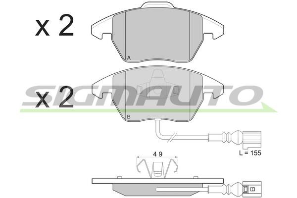 Sigmauto SPB103 Brake Pad Set, disc brake SPB103: Buy near me at 2407.PL in Poland at an Affordable price!