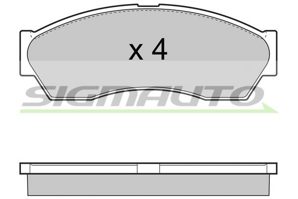 Sigmauto SPB434 Brake Pad Set, disc brake SPB434: Buy near me in Poland at 2407.PL - Good price!