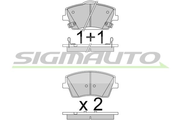 Sigmauto SPB834 Brake Pad Set, disc brake SPB834: Buy near me in Poland at 2407.PL - Good price!