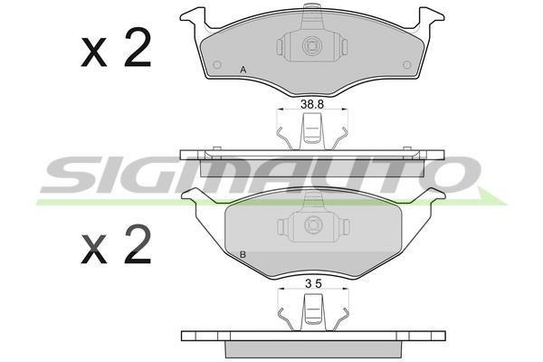 Sigmauto SPA914 Гальмівні колодки, комплект SPA914: Приваблива ціна - Купити у Польщі на 2407.PL!