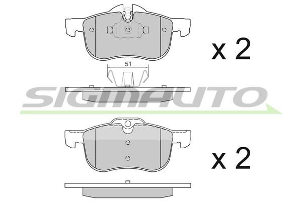 Sigmauto SPA878 Brake Pad Set, disc brake SPA878: Buy near me in Poland at 2407.PL - Good price!