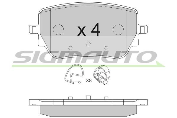 Sigmauto SPB850 Brake Pad Set, disc brake SPB850: Buy near me in Poland at 2407.PL - Good price!