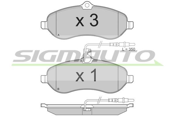 Sigmauto SPB283TR Brake Pad Set, disc brake SPB283TR: Buy near me in Poland at 2407.PL - Good price!
