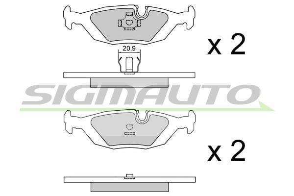 Sigmauto SPA456 Brake Pad Set, disc brake SPA456: Buy near me in Poland at 2407.PL - Good price!