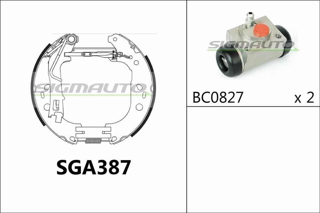 Sigmauto SGA387 Колодки гальмівні барабанні, комплект SGA387: Приваблива ціна - Купити у Польщі на 2407.PL!