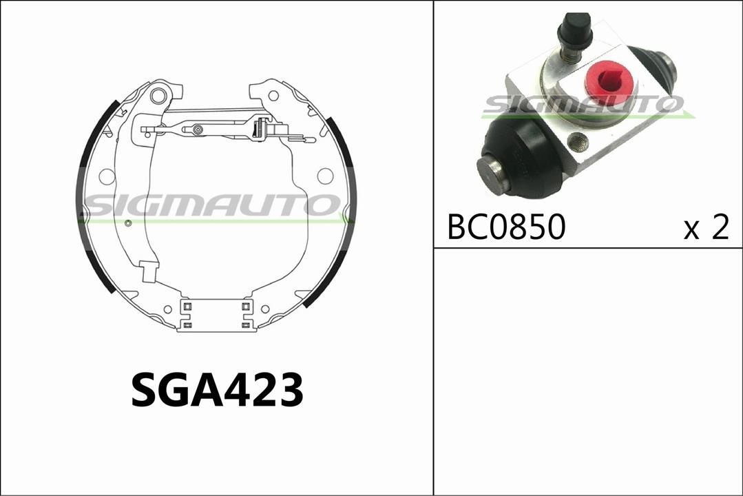 Sigmauto SGA423 Колодки тормозные барабанные, комплект SGA423: Отличная цена - Купить в Польше на 2407.PL!