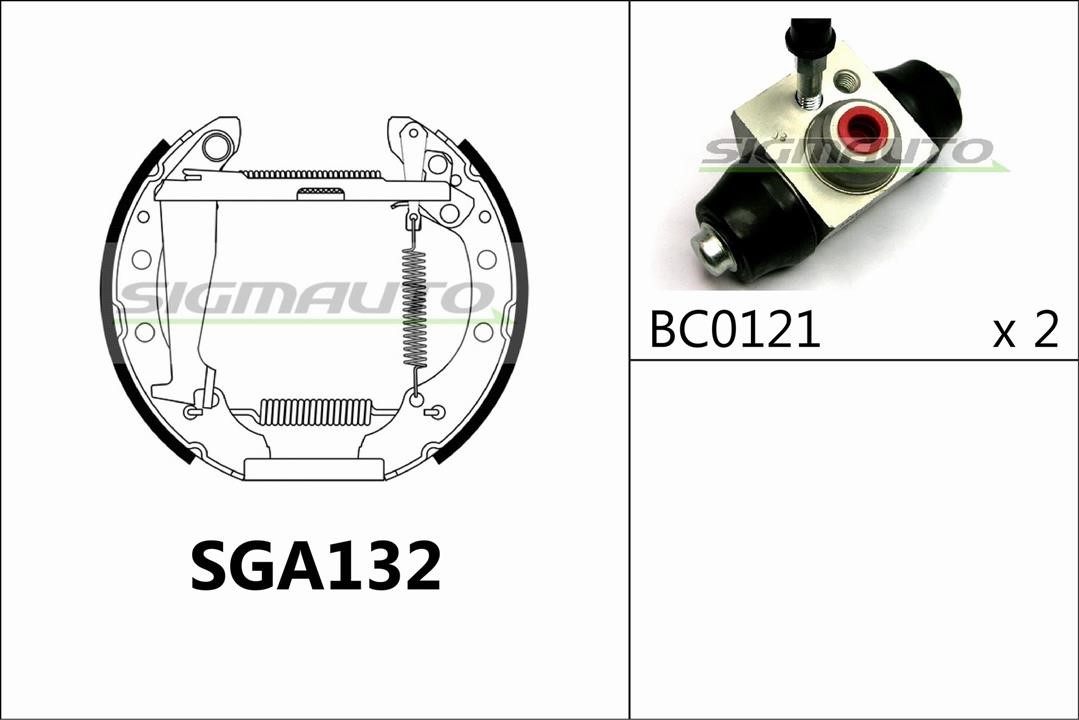 Sigmauto SGA132 Колодки тормозные барабанные, комплект SGA132: Купить в Польше - Отличная цена на 2407.PL!