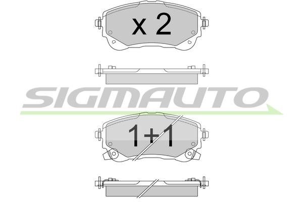 Sigmauto SPB788 Brake Pad Set, disc brake SPB788: Buy near me in Poland at 2407.PL - Good price!