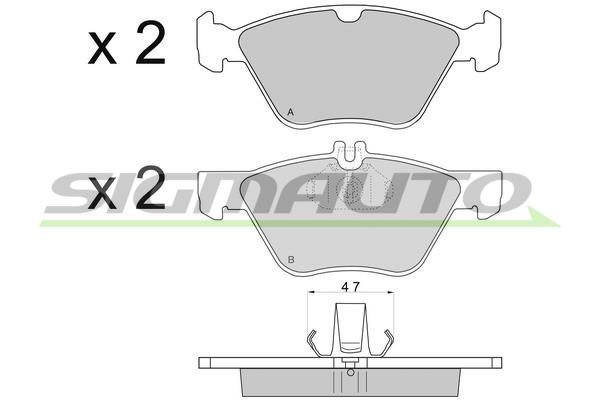 Sigmauto SPA695 Brake Pad Set, disc brake SPA695: Buy near me in Poland at 2407.PL - Good price!