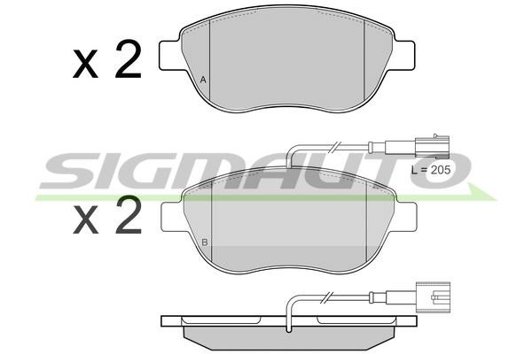 Sigmauto SPB426 Гальмівні колодки, комплект SPB426: Приваблива ціна - Купити у Польщі на 2407.PL!